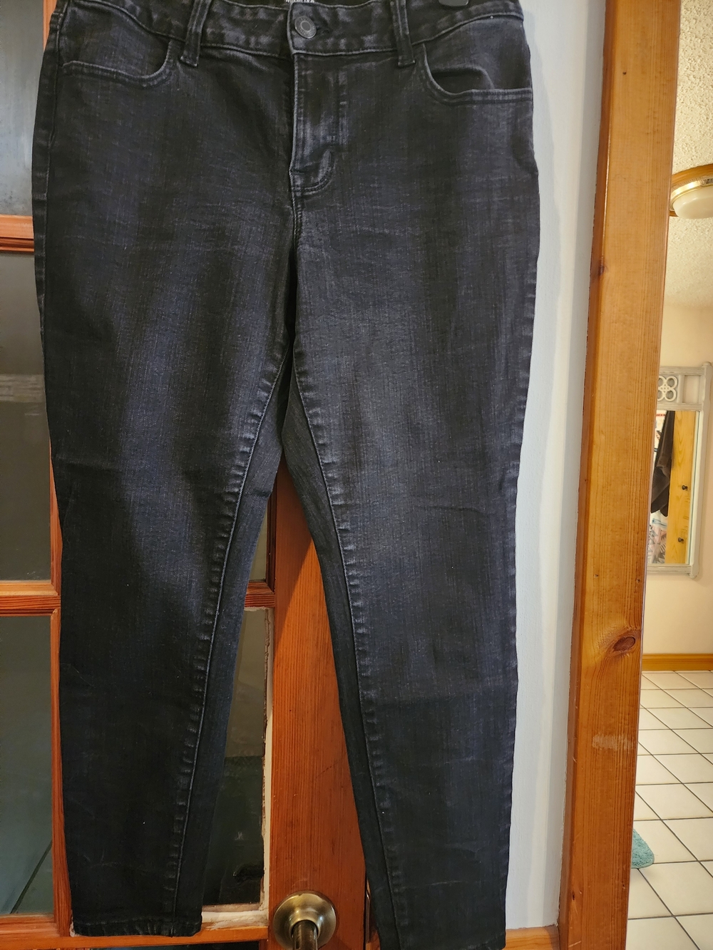 Maurices Black Faded Skinny Jeans